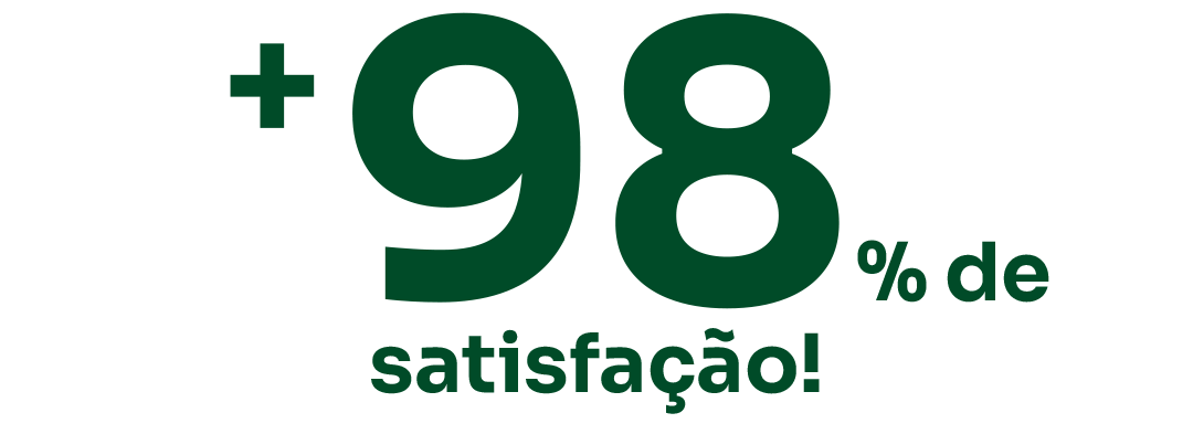 98% de satisfação